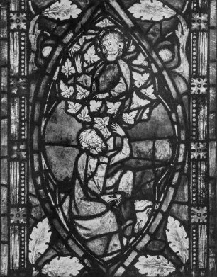 Glasfenster der Dominikanerkirche zu Wimpfen am Berg mit Moses am Dornenbusch