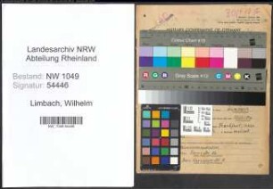 Entnazifizierung Wilhelm Limbach , geb. 24.03.1889 (Angestellter)