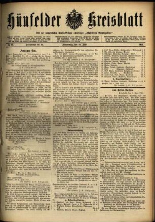 Ausgabe vom Donnerstag, den 10. Juni 1915.