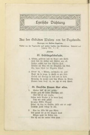 Lyrische Dichtung