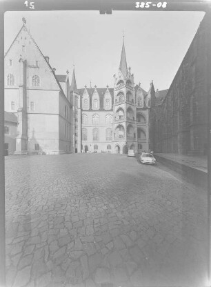 Meißen-Altstadt. Burgberg mit Albrechtsburg (Baubeginn 1471; Arnold von Westfalen) von Westen