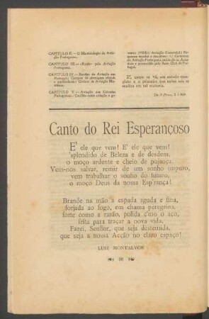 Canto do rei esperançoso