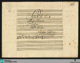 Sonatas - Mus. Hs. 159 : fl, vl, vla; D; HilG 384 GroT 3339-D