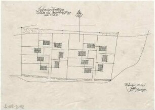 Gsaenger, Gustav; Moosburg (Bayern); Haus Hofmeier - Tektur zur Bebauung vom 21. April 1951 (Lageplan)