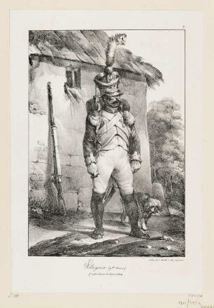 Voltigeur, grande tenue, Blatt 7 der Folge "Infanteriekostüme 1809"