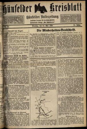 Ausgabe vom Dienstag, den 21. Mai 1929.