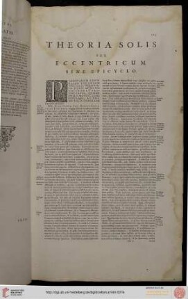 Theoria Solis per Eccentricum sine Epicyclo