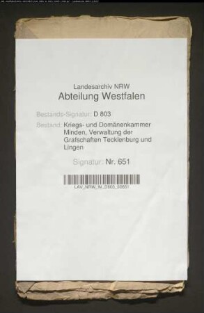 Das Diersmanns-Kolonat, Kirchspiels Lengerich