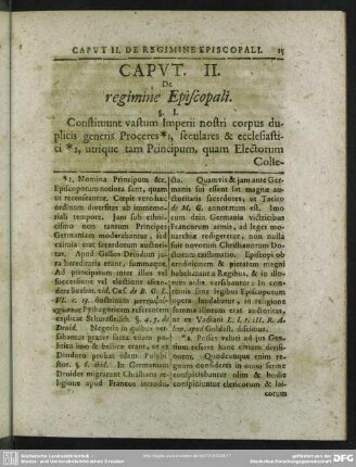 Caput II. De regimine Episcopali