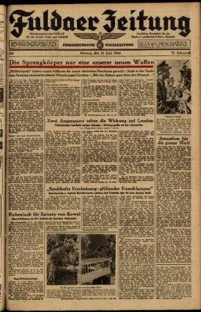 Ausgabe vom Montag, den 19. Juni 1944.