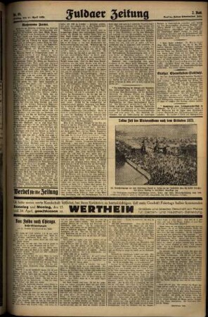 Zweite Ausgabe vom Freitag, den 11. April 1930.