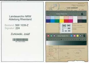 Entnazifizierung Josef Zurkowski , geb. 00.00.0000 (Wachtmeister)