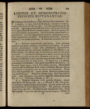 Limites Et Demonstratio Principii Repugnantiae.