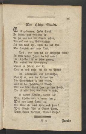 Der thätige Glaube.
