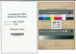 Entnazifizierung Franz Pietrzyk , geb. 10.09.1894 (Polizist)