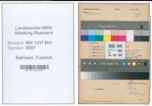 Entnazifizierung Friedrich Sellmann , geb. 05.10.1893 (Drucker)