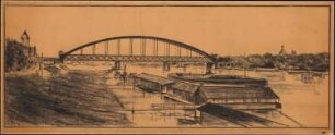 Rheinbrücke, Ludwigshafen: Perspektivische Ansicht