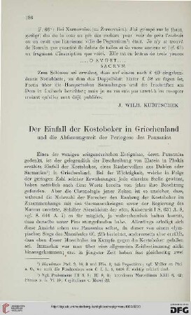 13: Der Einfall der Kostoboker in Griechenland und die Abfassungszeit der Periegese des Pausanias