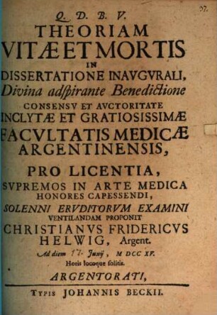 Theoria vitae et mortis