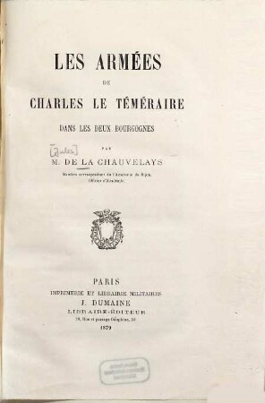 Les armées de Charles le Téméraire dans les deux Bourgognes
