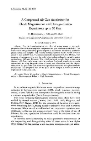 A compressed air gun accelerator for shock magnetization and demagnetization experiments up to 20 kbar