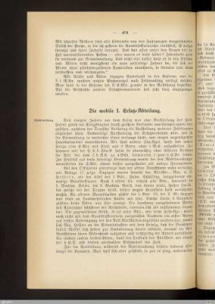 Die mobile I. Ersatz-Abteilung