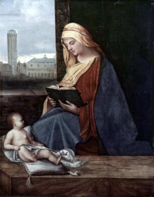 Lesende Maria mit dem Kind
