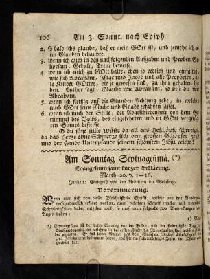 106-118, Am Sonntag Septuagesimae