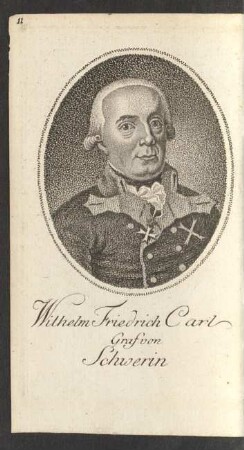 [Kupferstich] 11 Wilhelm Friedrich Carl Graf von Schwerin