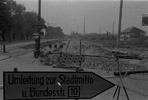 Ausbau der nördlichen Fahrbahn der Durlacher Allee zwischen Weinweg und Schlachthof.