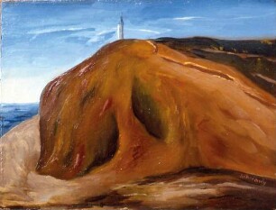 Berg mit Leuchtturm