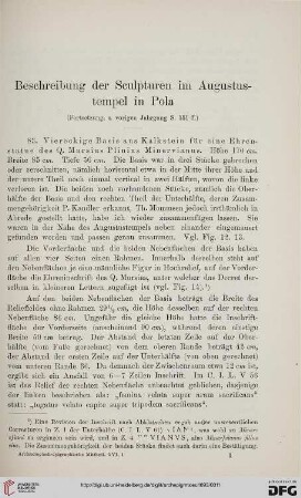 16: Beschreibung der Sculpturen im Augustustempel in Pola, [2]