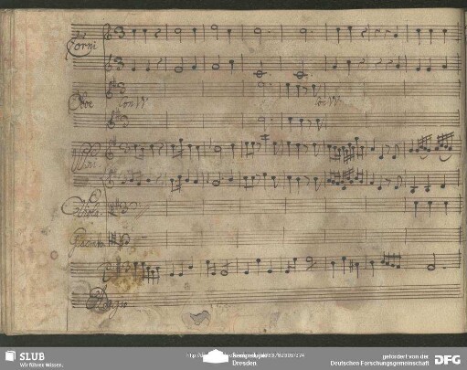 Aria fragment: "Sento nel cor"