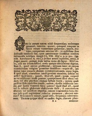 Dissertatio Inavgvralis Physico-Historica De Viribvs Vivis Earvndemqve Mensvra