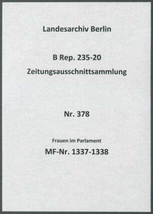 Frauen im Parlament
