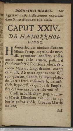 Caput XXIV. De Haemorrhoidibus