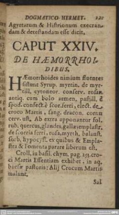 Caput XXIV. De Haemorrhoidibus