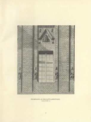 Feuerwache an der Schönlankstrasse. Fassade Detail