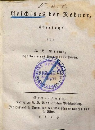 Aeschines der Redner, 1