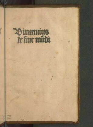 De fine mundi