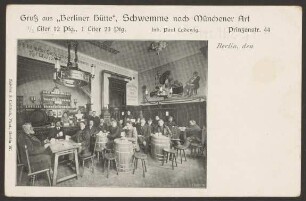 Ansichtskarte Gaststätte "Berliner Hütte", Prinzenstraße 44