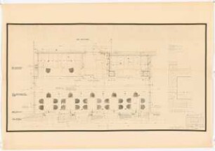 Stadthalle, Mülheim an der Ruhr Umbau: Gaststättenteil: Grundriss 1:20