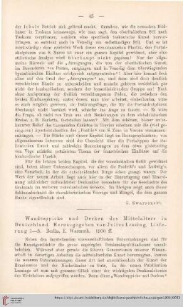 [Rezension von: Julius Lessing (Hrsg.), Wandteppiche und Decken des Mittelalters in Deutschland]