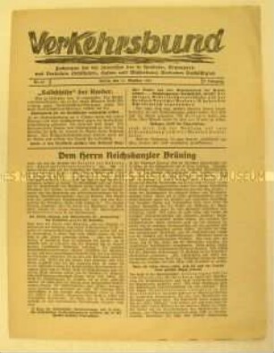 Mitteilungsblatt "Verkehrsbund"