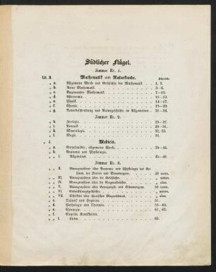 5-7 Südlicher Flügel: Mathematik, Naturkunde, Medizin, Jurisprudenz