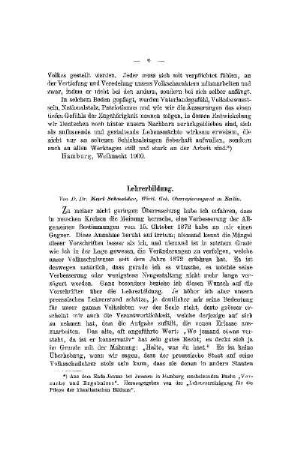 Lehrerbildung