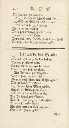 Die Liebe der Feinde