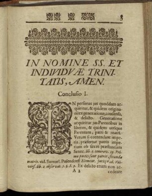 Conclusio I. - IX.