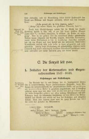 I. Zeitalter der Reformation und Gegenreformation 1517-1648
