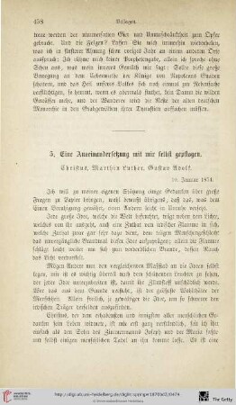 5. Eine Auseinandersetzung mit mir selbst gepflogen